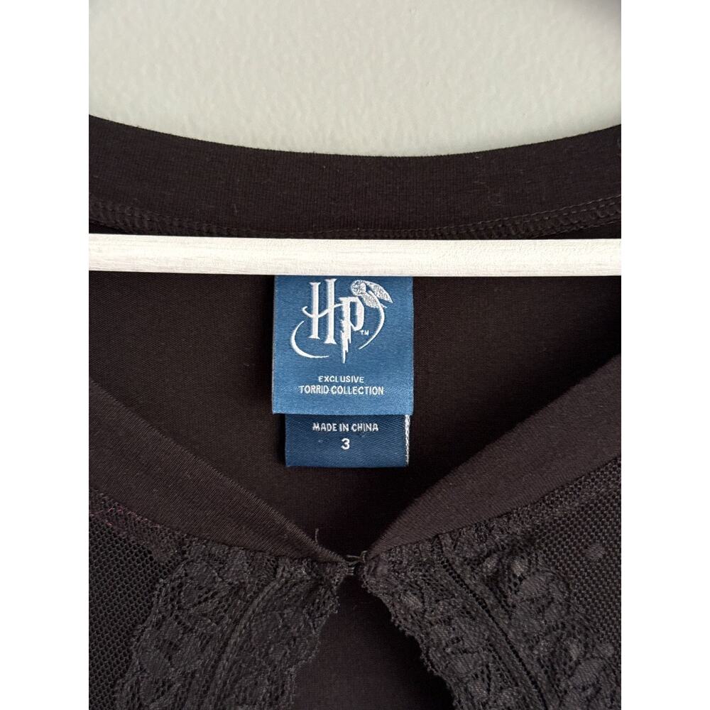 Torrid Harry Potter Women 3 Black Babydoll Dress Whimsigoth Dark Academia Witchy - Picture 2 of 9